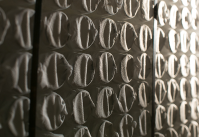 Rows of precision pocket springs for mattress support.