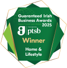 Guaranteed Irish Business Awards 2025 Winner – Home & Lifestyle badge.