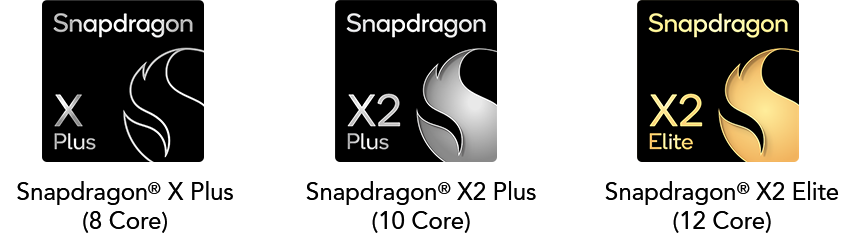 Snapdragon X Plus processor, Snapdragon X2 Plus processor, or Snapdragon X2 Elite processor