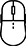 icon of a computer mouse showing left and right buttons, a scroll wheel, and central DPI