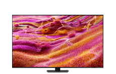 TV showing vibrant abstract textures