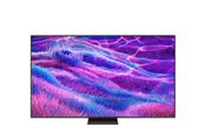 TV showing colorful abstract art