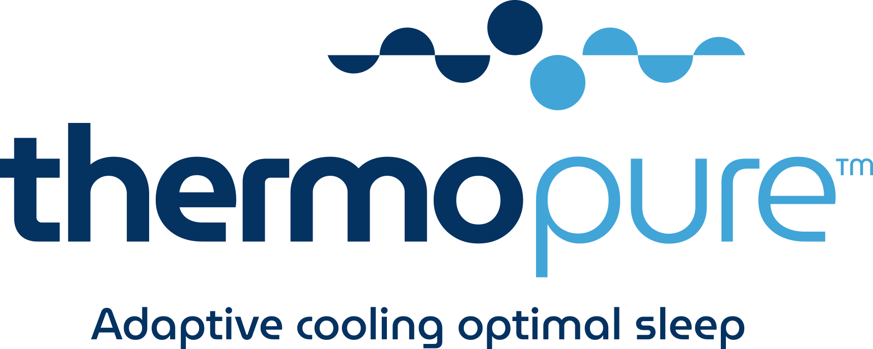 ThermoPure logo with blue wave graphics and the tagline