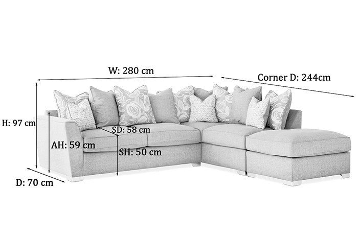 Fantasia Corner Sofa Dimensions