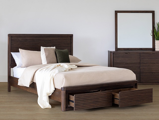 Image of a bed and bedding