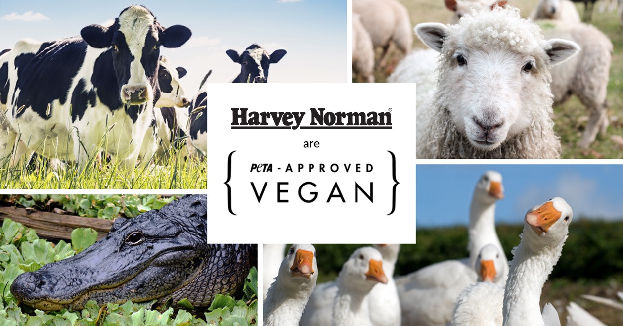 Harvey Norman are Peta Approved Vegan