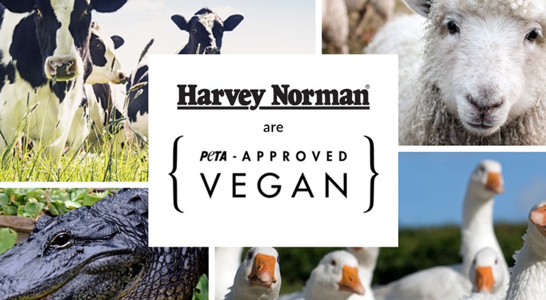 Harvey Norman are Peta Approved Vegan