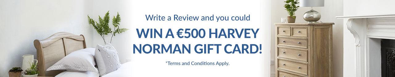 Write a review and you could win a €500 Harvey Norman gift card. Terms and conditions apply.