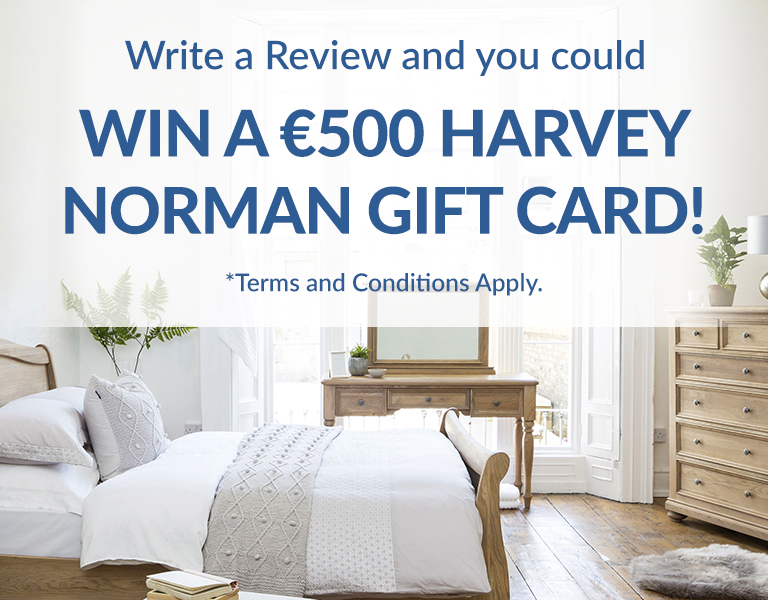 Write a review and you could win a €500 Harvey Norman gift card. Terms and conditions apply.