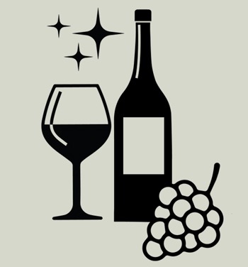 a bottle and glass of wine